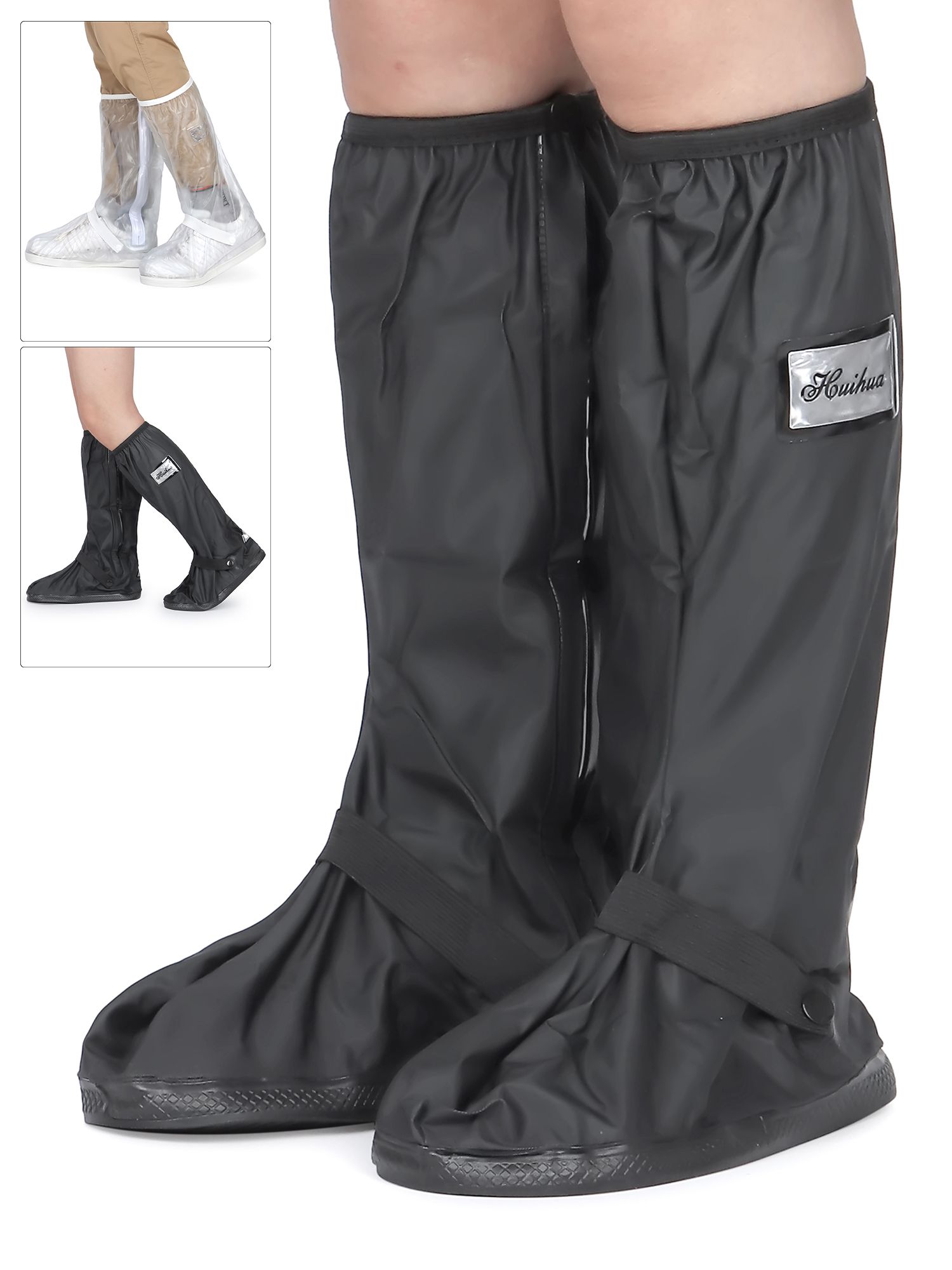 Deago Waterproof Shoe Covers Non Slip Foldable Rain Boot Shoe Cover 