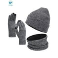 thumbnail image 1 of Deago Winter Beanie Hat Scarf Touchscreen Gloves Set for Men and Women, Beanie Gloves Neck Warmer Set with Warm Knit Fleece Lined (Gray), 1 of 8