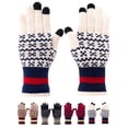 thumbnail image 1 of Deago Winter Touchscreen Gloves for Men Women Warm Fleece Lined Knit Elastic Cuff Texting Gloves for Cold Weather (White), 1 of 9