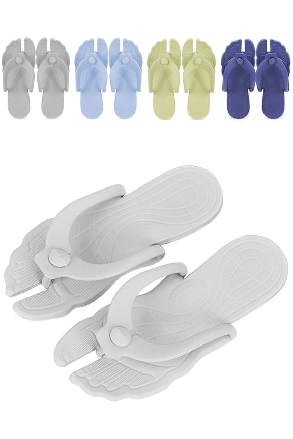 Women Beach Summer Casual Flip Flop Sandals Portable Detachable Folding Shower Slippers Non-slip Couples Flip-Flops