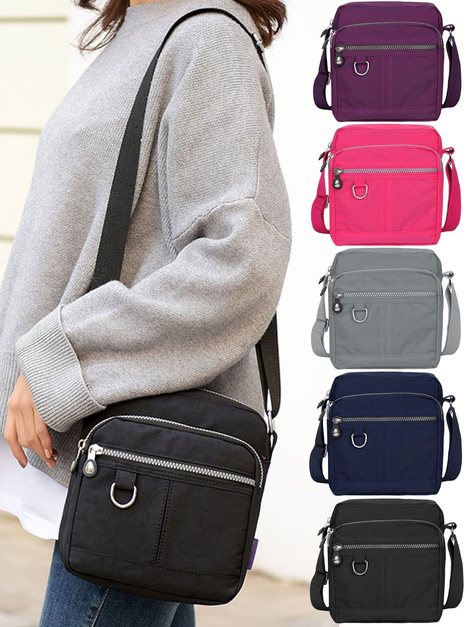 Deago Women Casual Nylon Purse Handbag Crossbody Bag