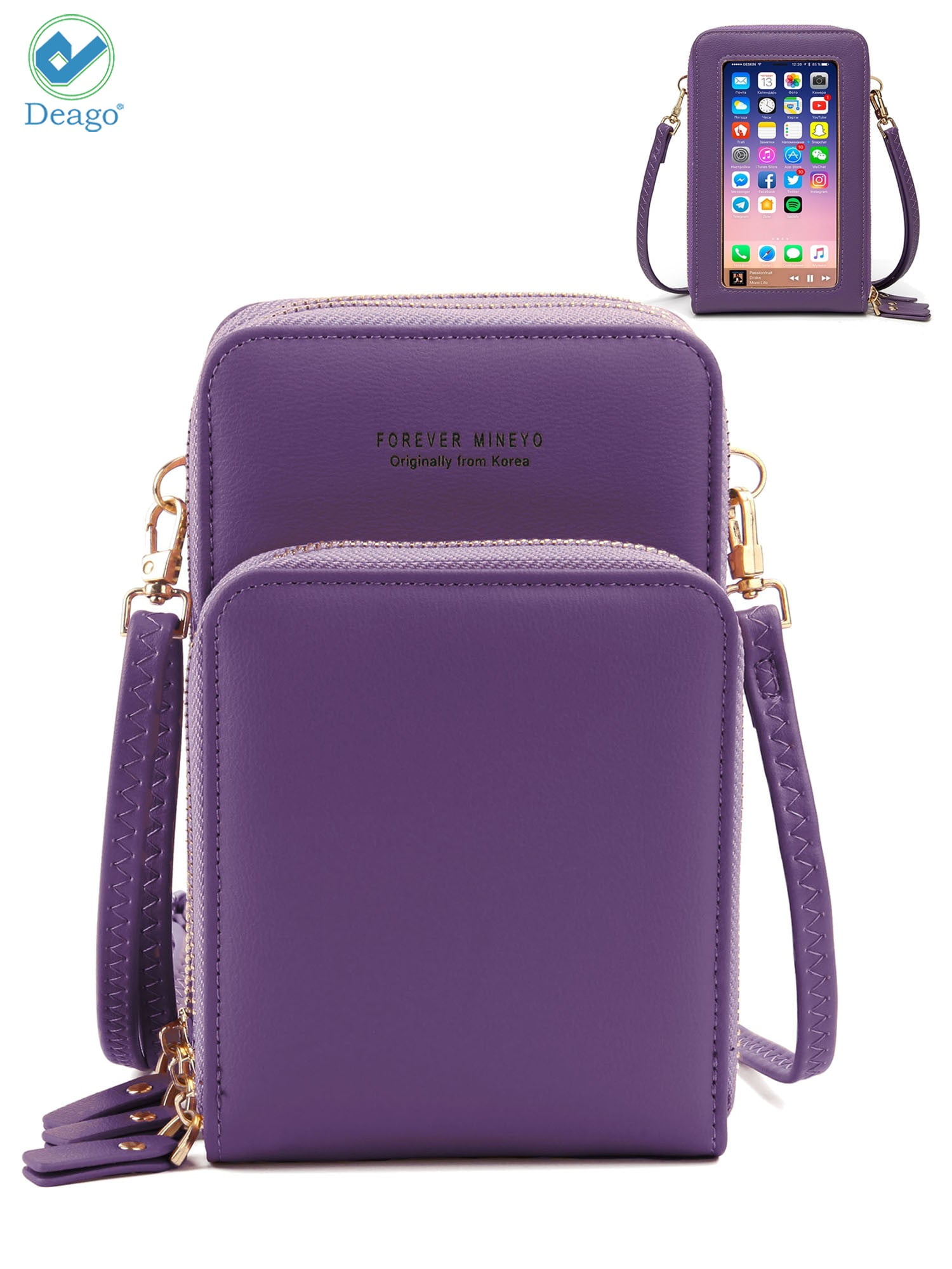 Deago Women Crossbody Cellphone Purse Touch Screen Bag RFID Blocking Wallet Handbag with Shoulder Strap Purple 3ceedcb3 4dd8 4b94 b172 5afed1e6f149.d40f50095dc5748e15b3970f34cecc0a