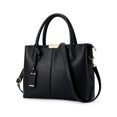 thumbnail image 1 of Deago Women PU Leather Shoulder Bag Fashion Top Handle Handbag Crossbody Purse Waterproof Large Tote Satchel Purse for Work Travel "Black", 1 of 9