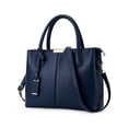 thumbnail image 1 of Deago Women PU Leather Shoulder Bag Fashion Top Handle Handbag Crossbody Purse Waterproof Large Tote Satchel Purse for Work Travel "Navy", 1 of 9