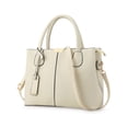 thumbnail image 1 of Deago Women PU Leather Shoulder Bag Fashion Top Handle Handbag Crossbody Purse Waterproof Large Tote Satchel Purse for Work Travel "White", 1 of 9