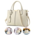 thumbnail image 1 of Deago Women PU Leather Shoulder Bag Fashion Top Handle Handbag Crossbody Purse Waterproof Large Tote Satchel Purse for Work Travel "White", 1 of 10