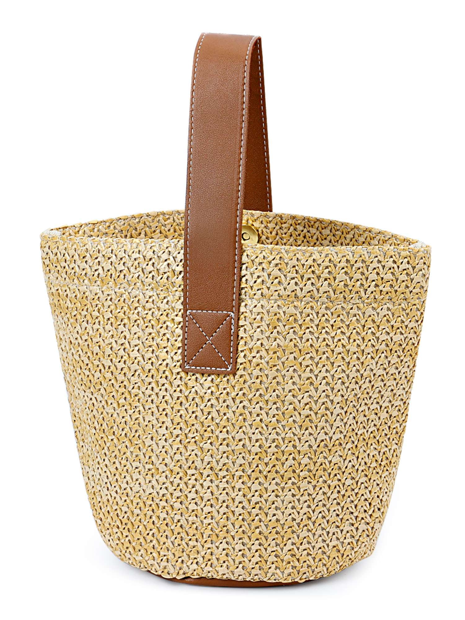 Deago Women Straw Beach Bag Buckets Totes Handbag Shoulder Bag Tote Bag