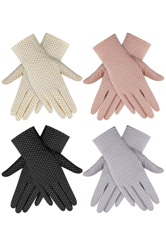 Women Sun Protective Gloves UV Protection Summer Sunblock Gloves Touchscreen Gloves for Driving Riding (Gray)