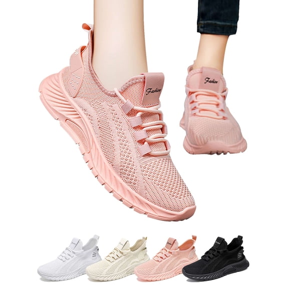 Deago Women's Athletic Tennis Running Shoes Lightweight Non Slip Breathable Mesh Fashion Sport Workout Walking Sneakers