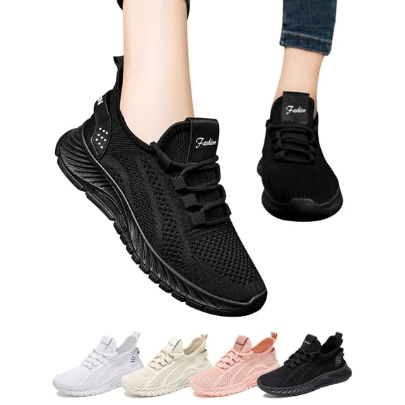 Deago Women's Athletic Tennis Running Shoes Lightweight Non Slip Breathable Mesh Fashion Sport Workout Walking Sneakers