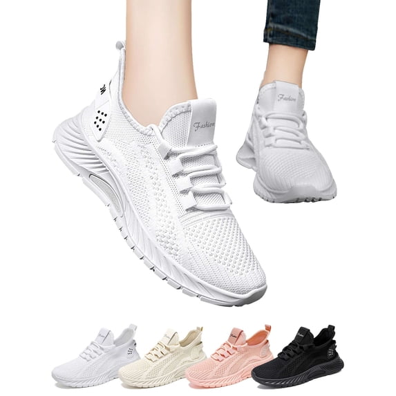 Deago Women's Athletic Tennis Running Shoes Lightweight Non Slip Breathable Mesh Fashion Sport Workout Walking Sneakers