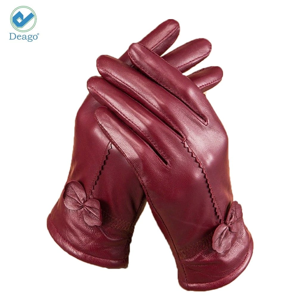 Women's Classic Gloves Driving Winter Warm Nappa Leather Gloves