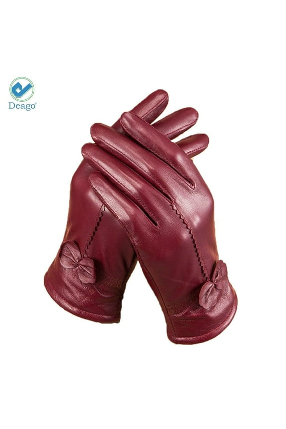 Women's Classic Gloves Driving Winter Warm Nappa Leather Gloves