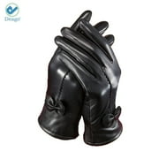 Deago Women's Classic Gloves Driving Winter Warm Nappa Leather Gloves