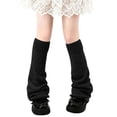 thumbnail image 1 of Deago Women's Leg Warmers Fashion Knit Warmers Long Socks Cute Y2K Kawaii Japanese Gothic Lolita Harajuku Accessories (Black), 1 of 7