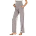 thumbnail image 1 of Deago Women's Maternity Pants Casual Loose Wide Leg Cozy Stretch Pregnancy Palazzo Lounge Trousers with Pockets (Gray, S), 1 of 8