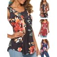 thumbnail image 1 of Deago Women's Plus Size Flowy Tank Tops Summer Sleeveless Loose Fit Pleated Tunic Shirts, 1 of 7