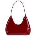 thumbnail image 1 of Deago Women's Small Crescent Shoulder Bag Patent Leather Retro Y2k Hobo Handbags Tote Underarm Clutch Purse (Red), 1 of 8
