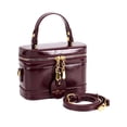thumbnail image 1 of Deago Women's Small Square Box Crossbody Bag Mini Top Handle Tote Shoulder Bag Pouch PU Leather Satchel Purse Handbag with Adjustable Shoulder Strap (Brown), 1 of 8