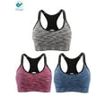 thumbnail image 1 of Deago Women's Sports Bra Seamless Stretchy Removable Pads Tank Top Racerback For Yoga Running Fitness Workout, 1 of 7