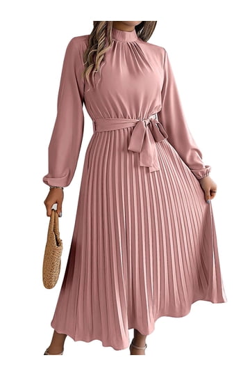 Long Sleeve Pink Dress