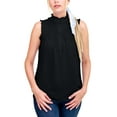 thumbnail image 1 of Deago Women's Summer Sleeveless V Neck Casual Tank Tops Loose Chiffon Blouse Office Work Shirts (Black, XL), 1 of 8