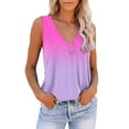 thumbnail image 1 of Deago Women's Tie Dye Tank Tops Sleeveless Summer Tops V Neck Cute Printed Loose Fit Workout Yoga T-Shirt (Pink, L), 1 of 5