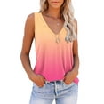 thumbnail image 1 of Deago Women's Tie Dye Tank Tops Sleeveless Summer Tops V Neck Cute Printed Loose Fit Workout Yoga T-Shirt (Yellow, M), 1 of 7