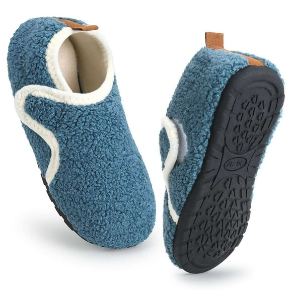 Deago Womens Mens House Slippers Rubber Sole Indoor Slipper Socks Lightweight Fleece Lined Slip-on Barefoot Slippers