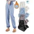thumbnail image 1 of Deago Womens Plus Size Winter Thick Pajama Bottoms Pants Warm Coral Fleece Loungewear Home Pants (Blue), 1 of 8