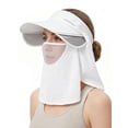 thumbnail image 1 of Deago Womens Wide Brim Sun Hat with Detachable Face Cover & Neck Flap Ponytail Outdoor UV Protection Visor Hat for Garden Fishing Hiking, 1 of 8
