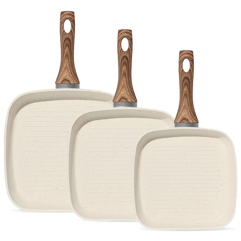 【Deal】12-Piece Nonstick Pots and Pans Set - Kitchen Cookware with Removable Handles - Ideal for Home Cooking, Cream White