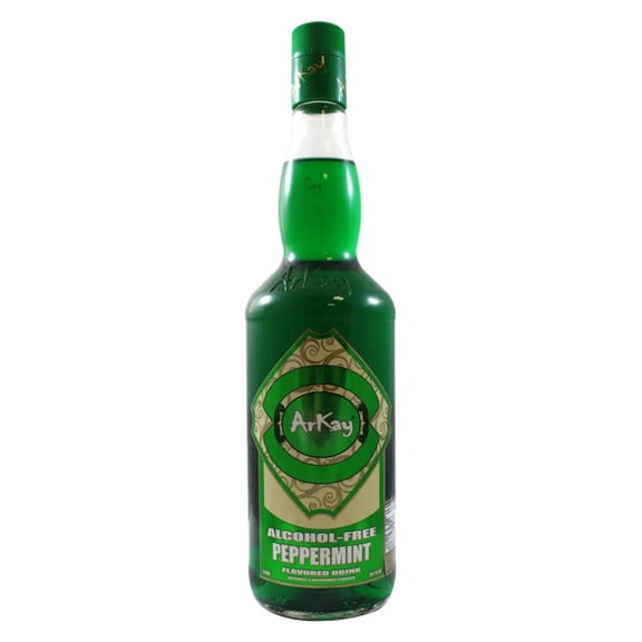 ArKay - Non-Alcoholic Peppermint Liquor | Premium Zero Proof Alternative | 33.3 Fl Oz (1L) | Zero Calories 0 Sugar | Vegan & Gluten Free