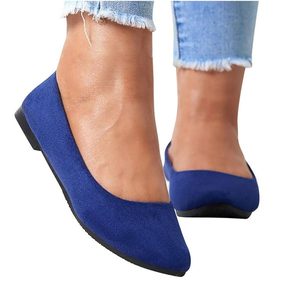 Pitauce Women Shoes Slip On Walking Shoes Solid Color Fashion Casual Flats Shoes Comfort Low-Top Lightweight Cusp Head Comfy Casual Shoes