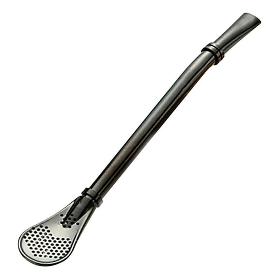 Reusable Straws Spoon for Yerba Mate Stainless Steel Straw Spoon Filter Strainers for Loose Tea, Coffee Stirrers, Smoothie Slushy Straws, 1 Pack