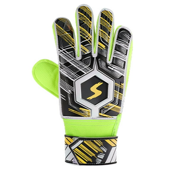 Football Goalkeeper Gloves Breathable Sports Training Accessories Sport Supplies (Yellow 9#)