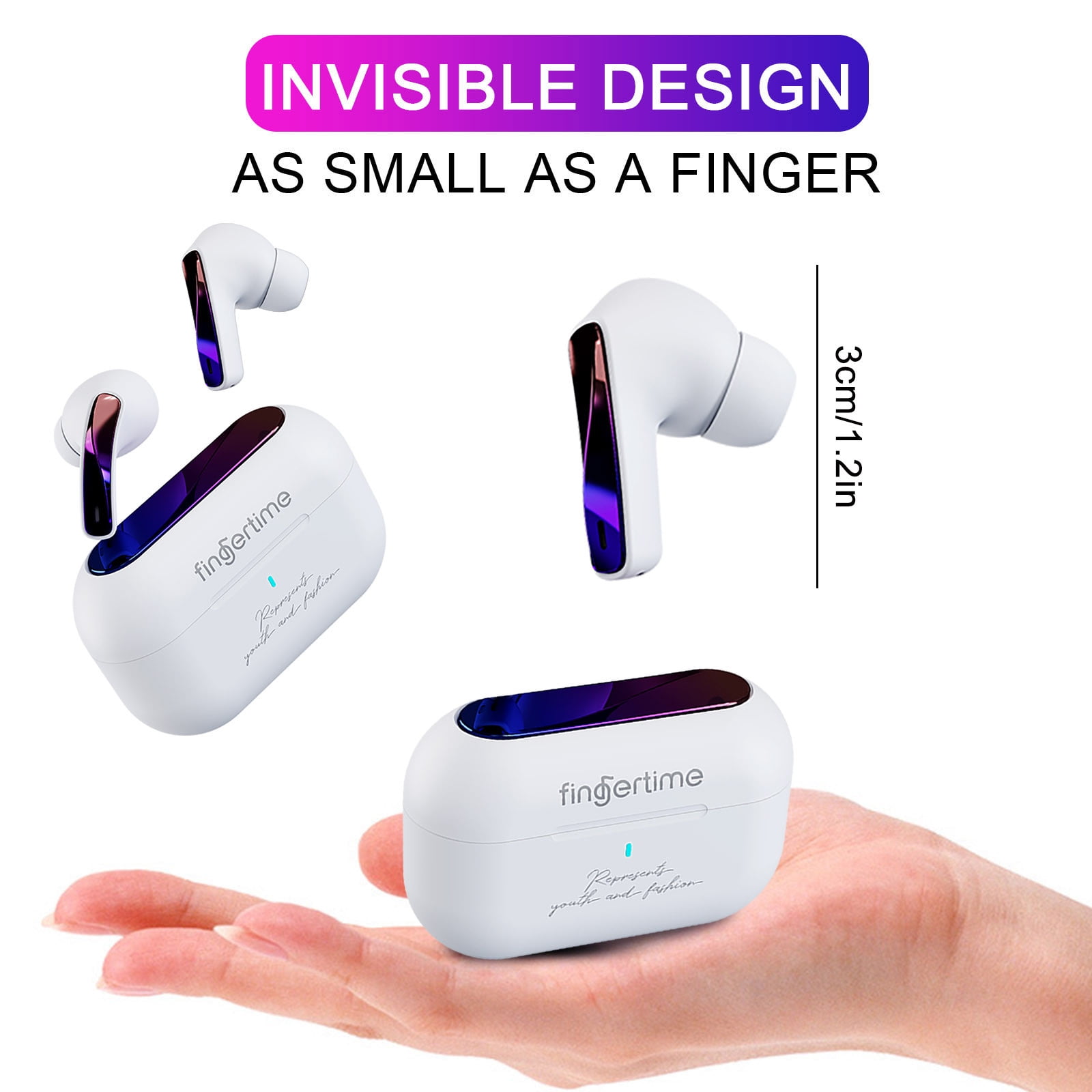 Go Air Pop True Wireless Bluetooth Earbuds & Charging Case - Black, Dual Connect, IPX4 Sweat Resistance, Bluetooth 5 Connection, 3 EQ Sound Settings Signature, Balanced, Bass Boost