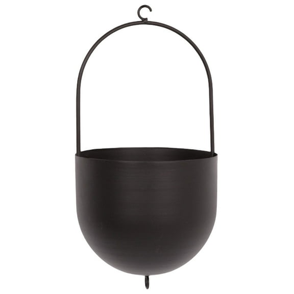 Hanging Basket Metal Hanging Planters Hanging Pots For Home Decor Holiday Party Supplies (Black S)