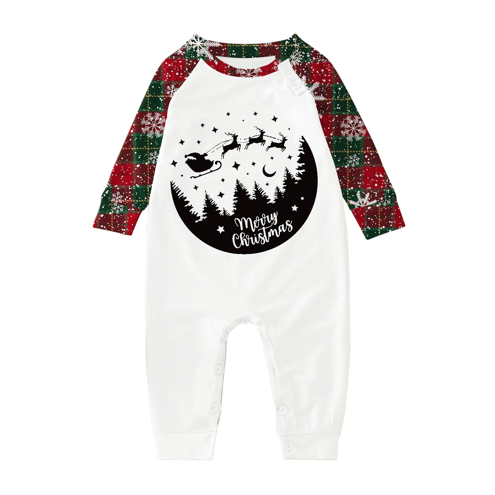 Deal Of The Day Clearance Christmas Deer Plaid Print Long Sleeve T