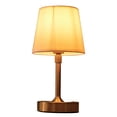 thumbnail image 1 of Portable Cordless Table Lamp Usb Rechargeable Fabric Shade Desk Lamp Decor Light (Gold), 1 of 10