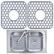 Silicone Sink Protectors for Kitchen Sink - 2 Packs Kitchen Sink Mats for Bottom of Sink, Non-Slip Sink Accessories Flexible Sink Protector Mat 12.4x11.4 inch