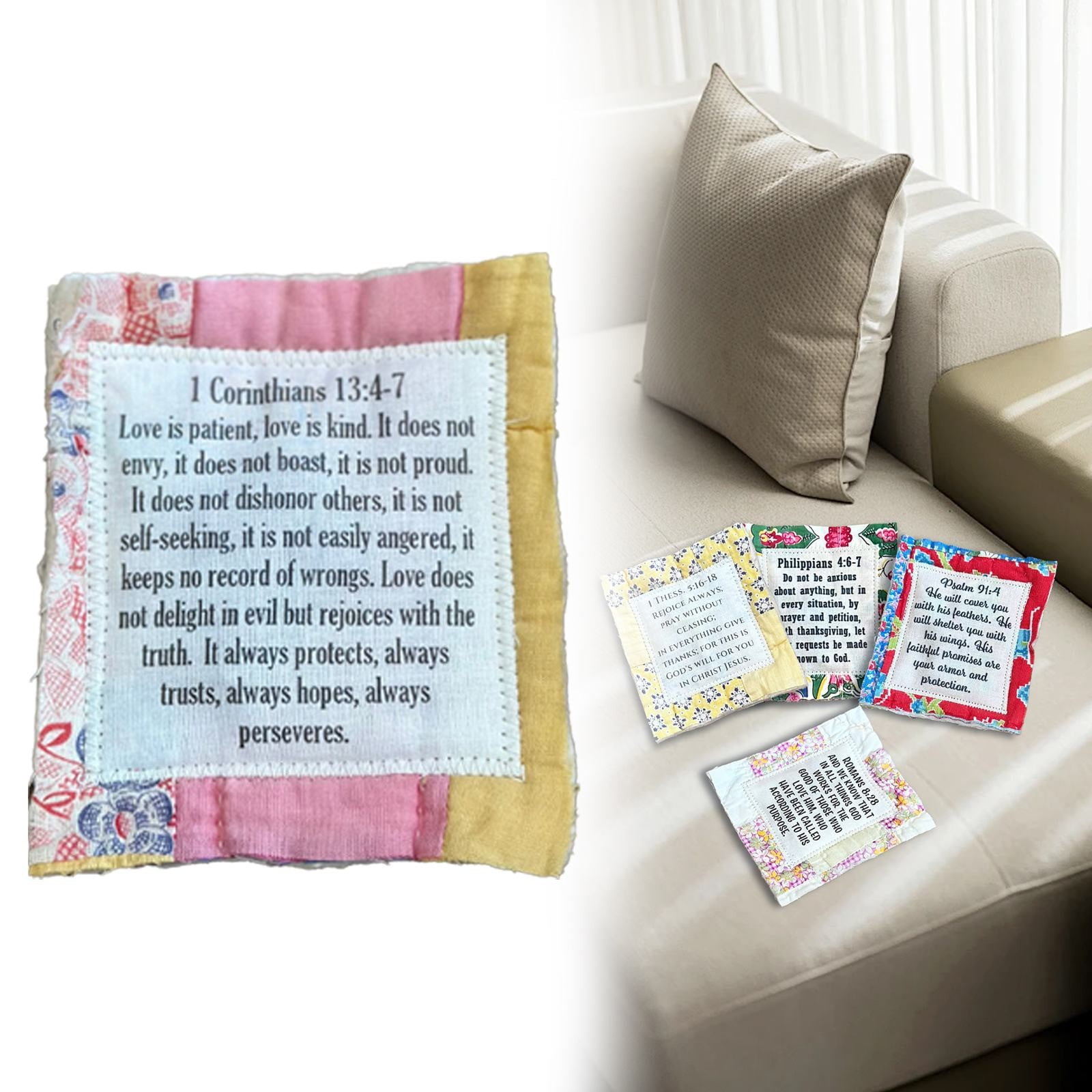 Deal of The Day! Prayer Quilt with Inside Handmade Sew Individually