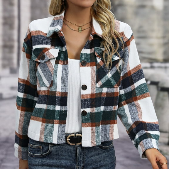 Deal for Days Holiday Decor Ofreoo Fashion Women Long Sleeved Print Designs Button WoolenPockets Outwear Womens Winter Coats