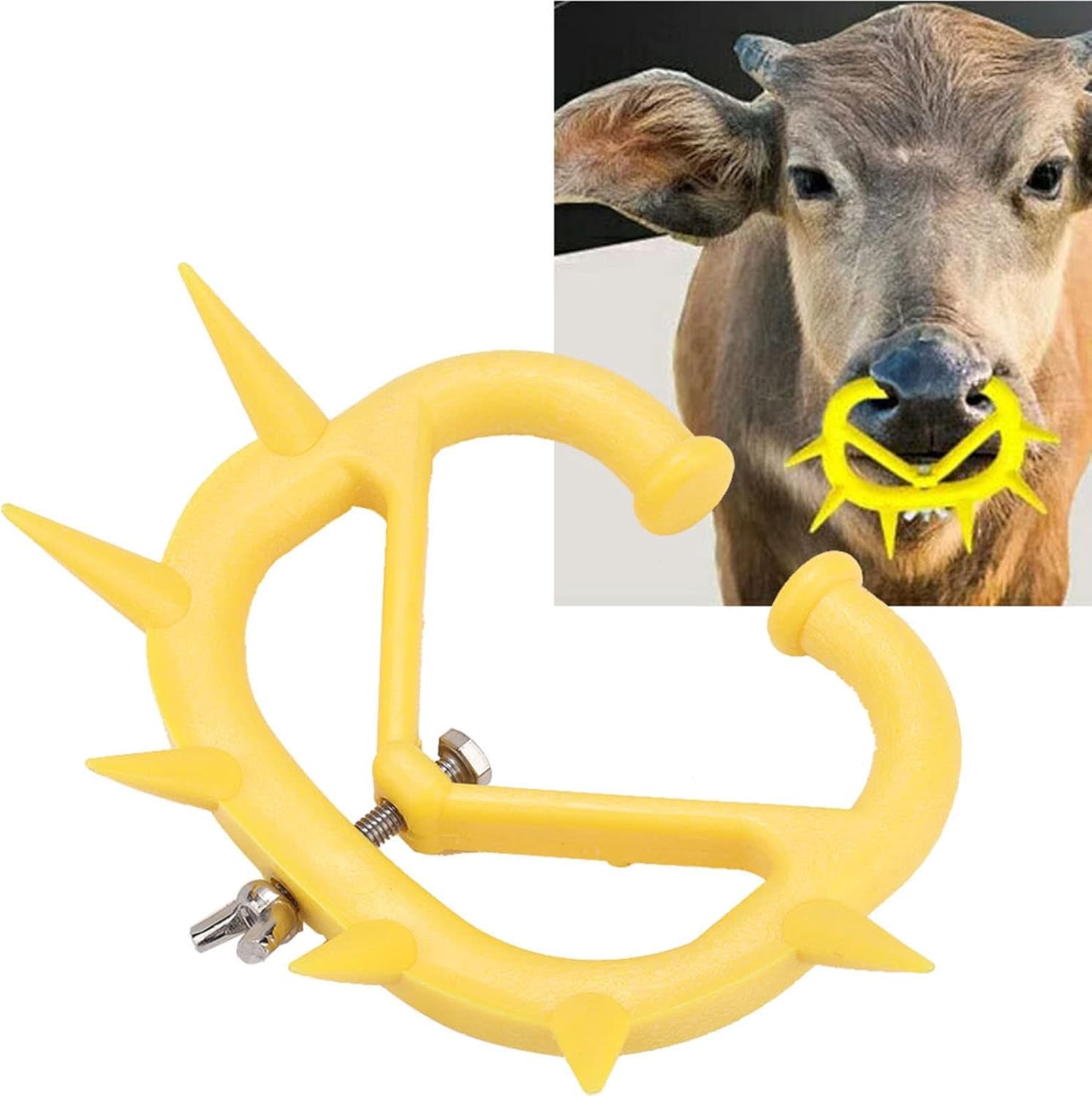 Deal of The Day! 10Pcs Calf Weaner Nose Ring Plastic Cattle Cow Weaning