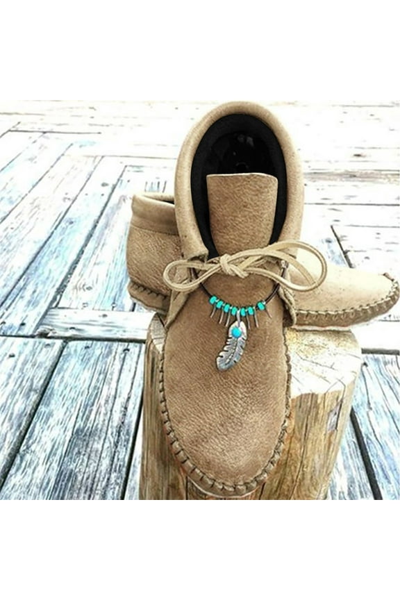 Deal of The Day! Pitauce Women's And Men Suede Fringe Ankle Boots Fashion Casual Warm Lace Up Short Ankle Boots Flat Roman Retro Style Leather Shoes