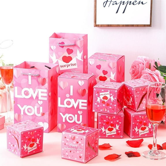 Deal of The Week Valentines Day Gifts New Valentine's Day Surprise Jumping Box Birthday Popular Gift Box Bouncing Red Envelope Gift Box Fmlxio