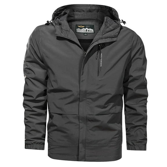 Deal of the Week Ofreoo Men's Thin Jacket Casual Sports Windbreaker Long Sleeve Hooded Casual Outwear Jackets Men's Lightweight Jackets