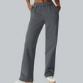 thumbnail image 1 of Deal of the Week Ofreoo Women's Fleece Lined Wide Leg Sweatpants Elastic High Waisted Joggers Pants with Pockets, 1 of 8