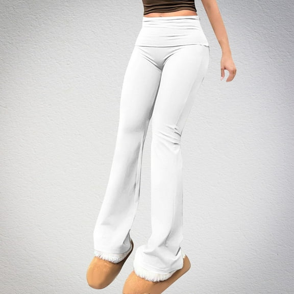 Deal of the Week Ofreoo Women's High Waisted Flare Leggings Wide Leg Sweatpants Bootcut Yoga Pants
