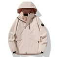 thumbnail image 1 of Deal of the Week Ofreoo Women's Solid Color Fall And Winter Outdoor Three In One Interchange Jacket Jacket Coat Coats for Women, 1 of 7
